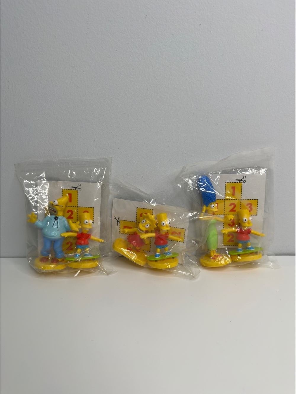 Vintage 2003 Simpsons Kelloggs Cereal Premium Figures Lot 3 Sealed Bart